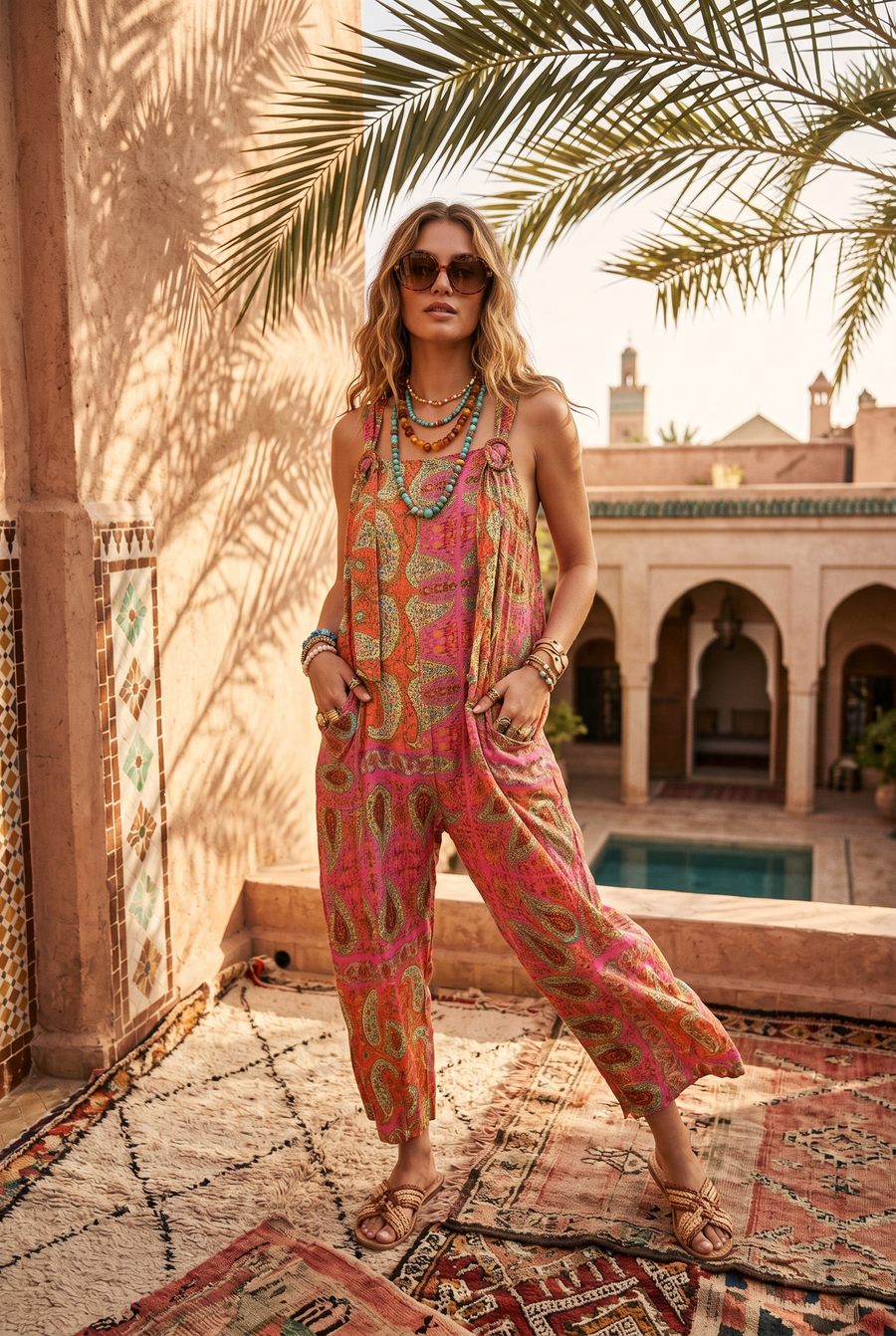 Sunset Paisley Jumpsuit