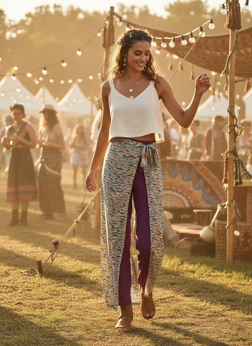 Amethyst Sky Wrap Pants by ByCallimila
