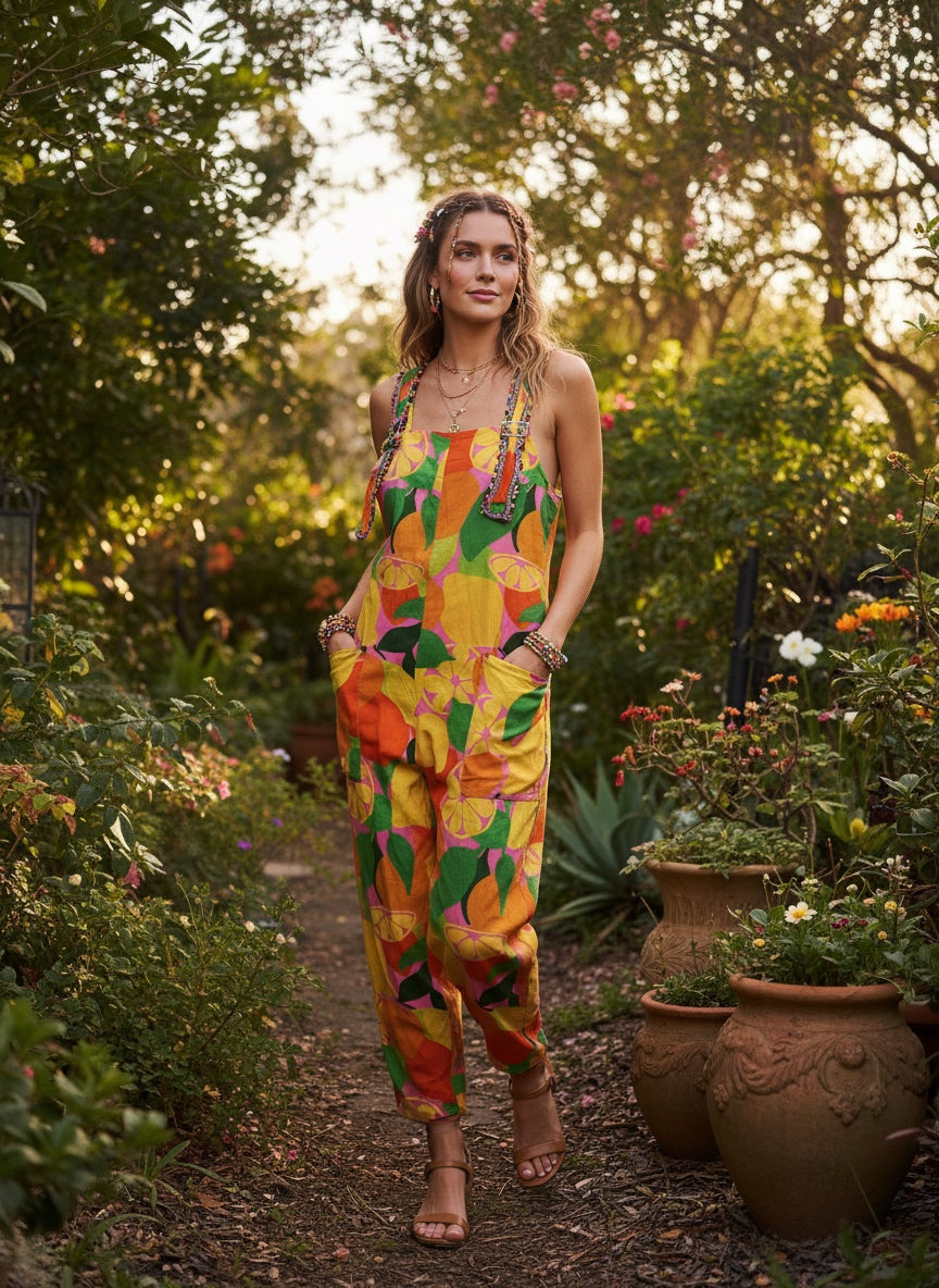Garden Citrus Jumpsuit by ByCallimila