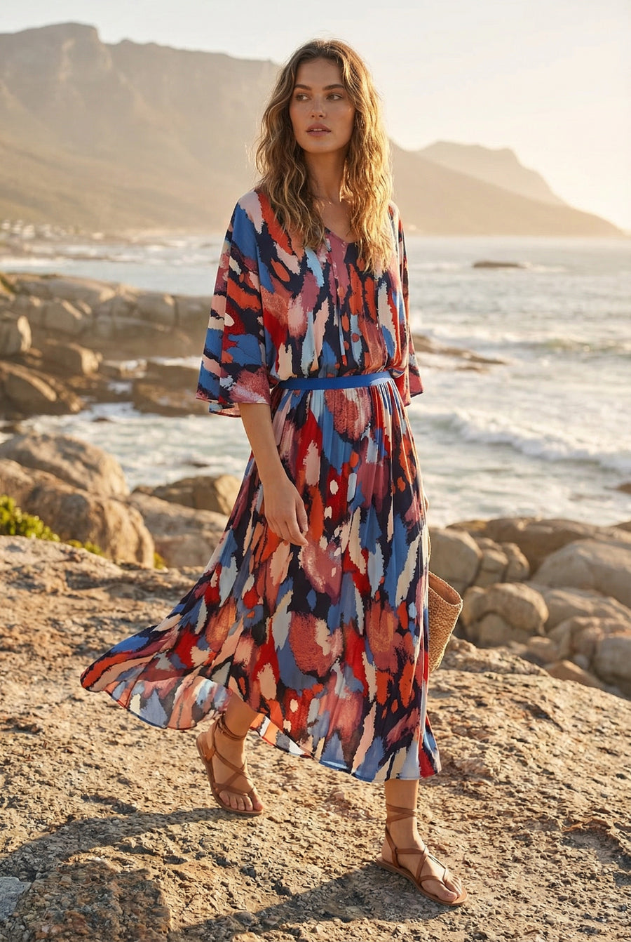 Riviera Brushstroke Dress by ByCallimila