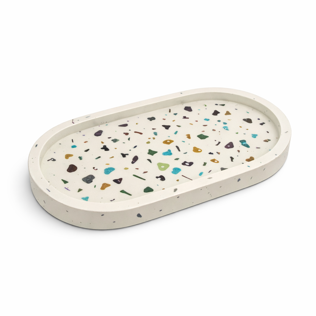Terrazzo Luxe Oval Tray - Earthstone by ByCallimila